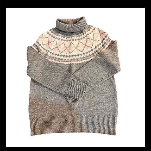 Tommy Hilfiger Fair Isle Nordic Knit Turtleneck Sweater Soft Cozy Women’s L - Picture 11 of 12